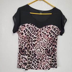 Adele & May | Pink leopard blouse